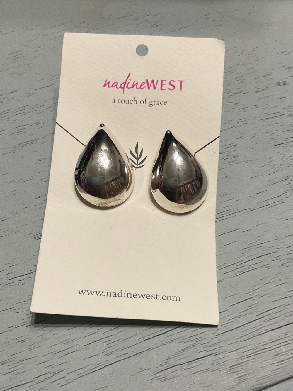 Nadine West Silver Teardrop Earrings